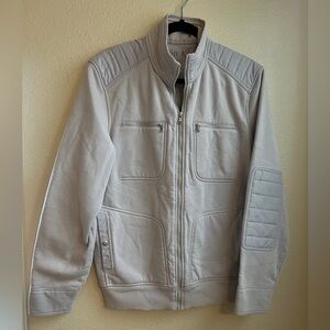 🩶🐭MENS CALVIN KLEIN STONE GRAY BOMBER SWEATER JACKET🐭🩶